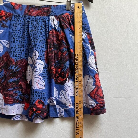 Edme & Esyllte Anthropologie Floral Cotton Printed A Line Skirt S - Picture 7 of 8